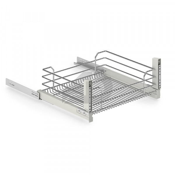 Cassetto estraibile portapentole cromato soft closing 90x50 cm Inoxa 1202Y9050