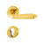 Maniglia Hoppe Santiago con rosetta e bocchetta tonda foro yale diametro 44 mm ottone lucido per porte da interni