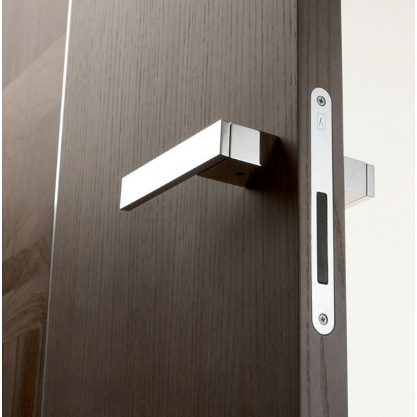 Maniglia Olivari Total M207 bocchetta quadra 47 mm biocromo lucido per porte