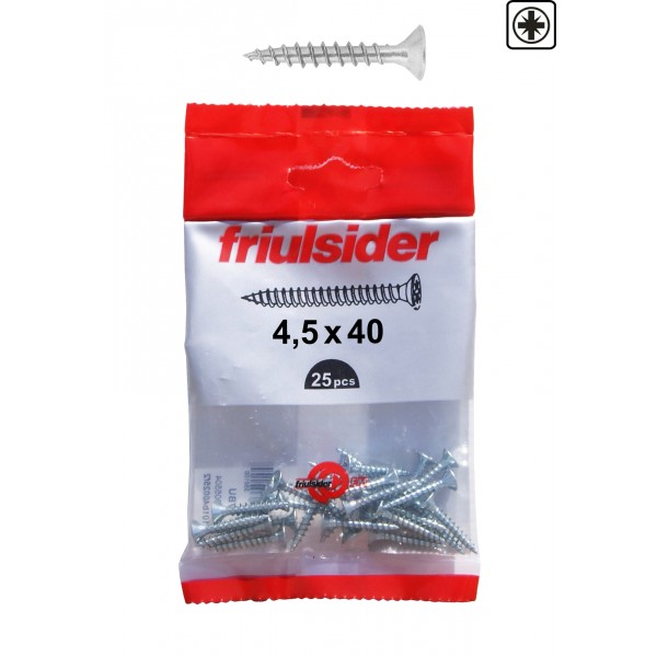 Vite truciolare tsp tx 4,5x40 inox a2 (25 pz)