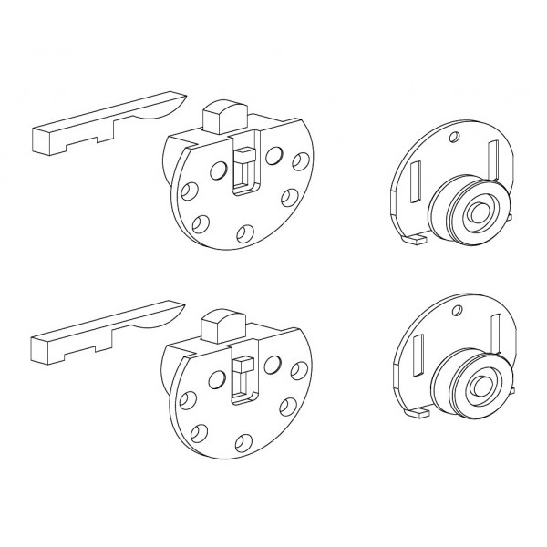 Scorribase std - set bronz. ante scorr. legno 40kg