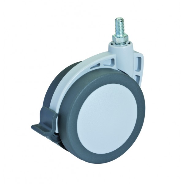 Ruota bi-grigio d80 c/freno m10x15