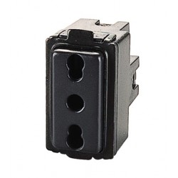 Frutto presa bivalente 10/16a 2p+t - 250v~, imq -
