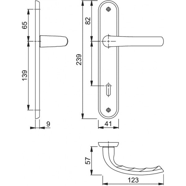 Maniglia Hoppe Santiago placca interasse 70 mm ottone bronzato per porte da interni
