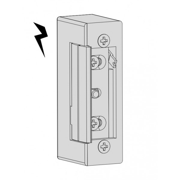 Incontro elettrico 12 v c/fermo 21x70x31 mm rev.