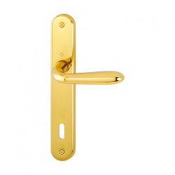 Maniglia Hoppe Santiago placca interasse 90 mm ottone...