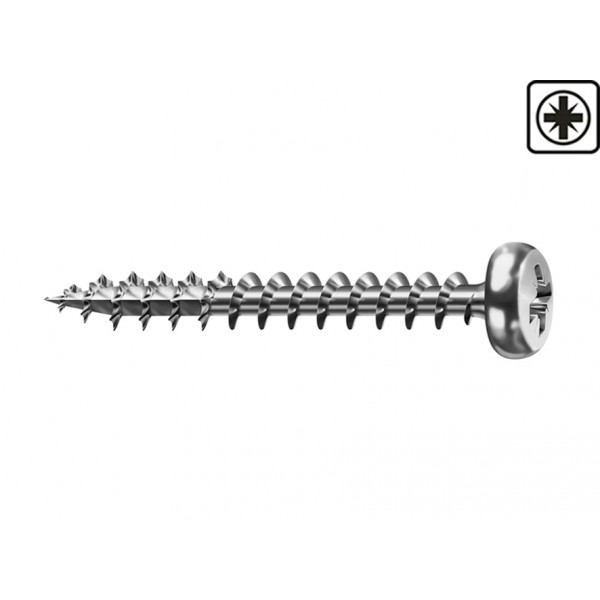 Spax - vite truciolare tc pz2 4x40 zincato bianco