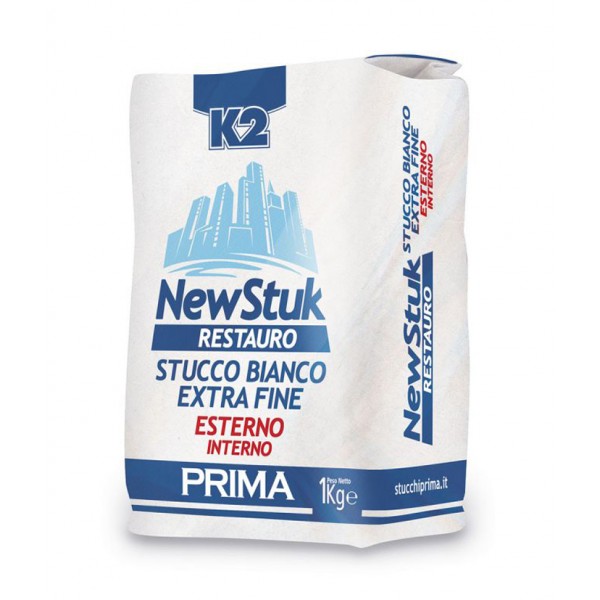 Newstuk - stucco in polvere 1 kg restauro bianco