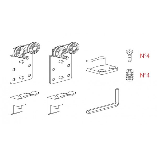 Scorrisospensione - kit per 1 anta 50 kg