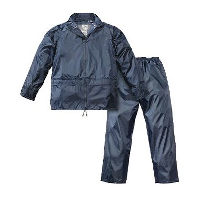 Impermeabile giacca e pantalone antipioggia antivento niagara - tg. m - blu