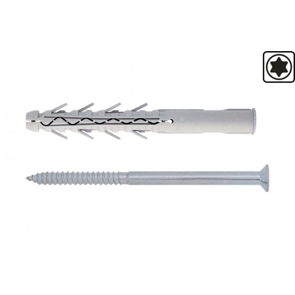 Tup4 tassello prol. d. 10 x 115 c/vite tsp tx 50pz