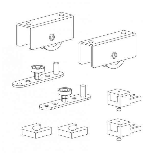Scorribase std - kit per 1 anta scorr. 70kg