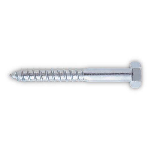 Vite tirafondo te 10mm 6x70 zin. bianco (100 pz)