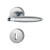 Maniglia Hoppe Athinai con rosetta e bocchetta tonda diametro 52 mm cromato lucido e inox per porte da interni