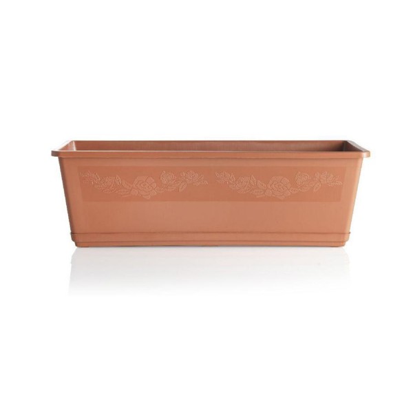 Fioriera da esterno Balconella Bama colore terracotta 60x17,5x15 cm