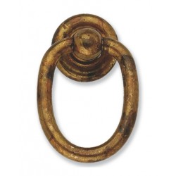 Maniglia pendente anello 34x50 mm ottone antico