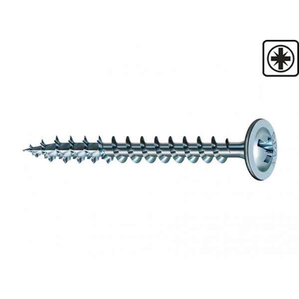 Spax - vite truciolare tb pz2 3,5x25 zinc. bianco