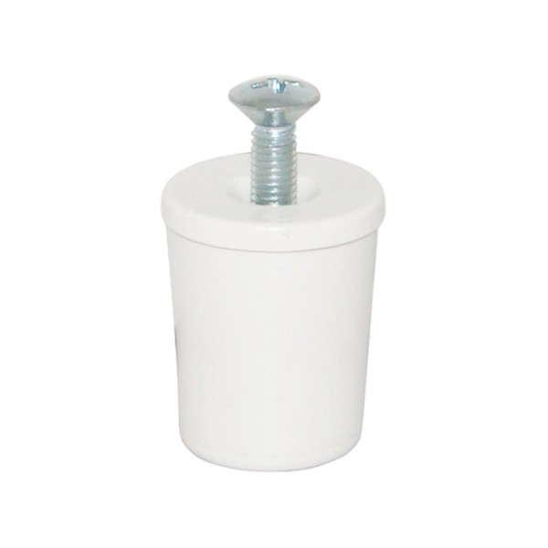 Tappo arresto 40mm nylon bianco