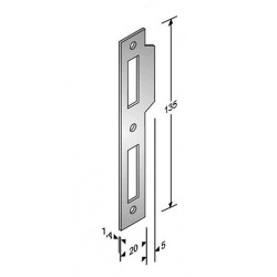 Incontro c/aletta s/173 bq 20x135x1,4 bronzato