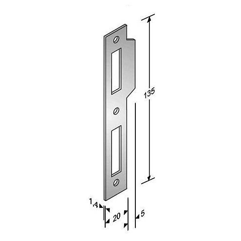 Incontro c/aletta s/173 bq 20x135x1,4 bronzato