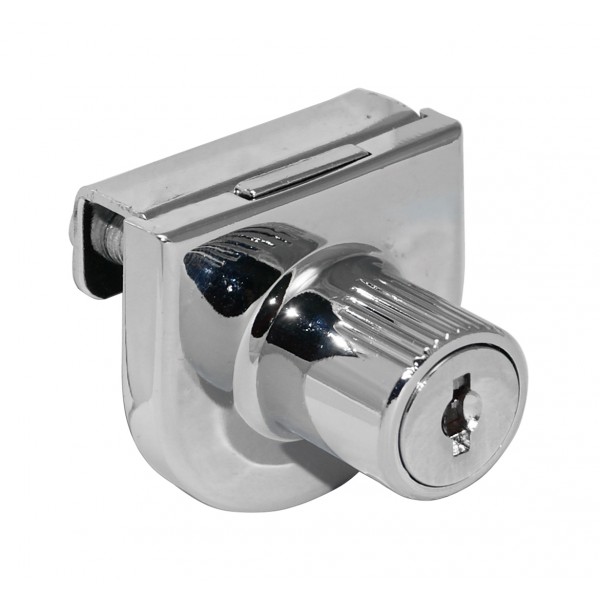 Serratura per vetrina anta singola nikelata