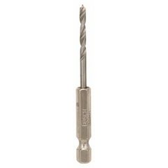 Punta hss d. 3 mm l. 33 / 74 mm 1/4&quot; legno