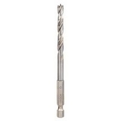 Punta hss d. 6 mm l. 63 / 106 mm 1/4&quot; legno