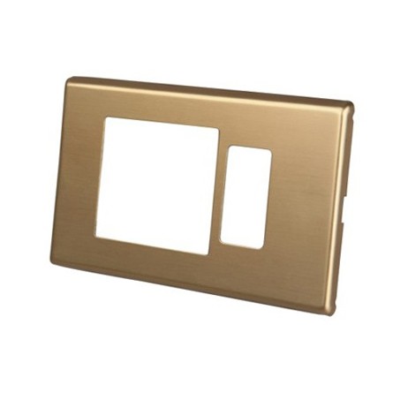 Placca a 2 fori (per modulo normale e presa standa