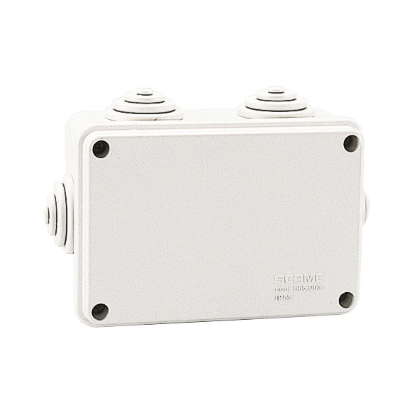 Scatola rettangolare di derivazione, da parete, di