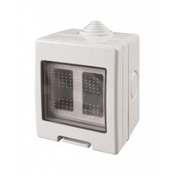 Contenitore da parete a 2 fori, ip55,  imq, ce - g
