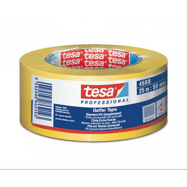 Nastro telato 4688 tesa 25mx50mm giallo