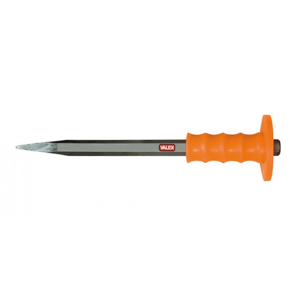 Scalpello a punta lung. 350 mm c/protezione