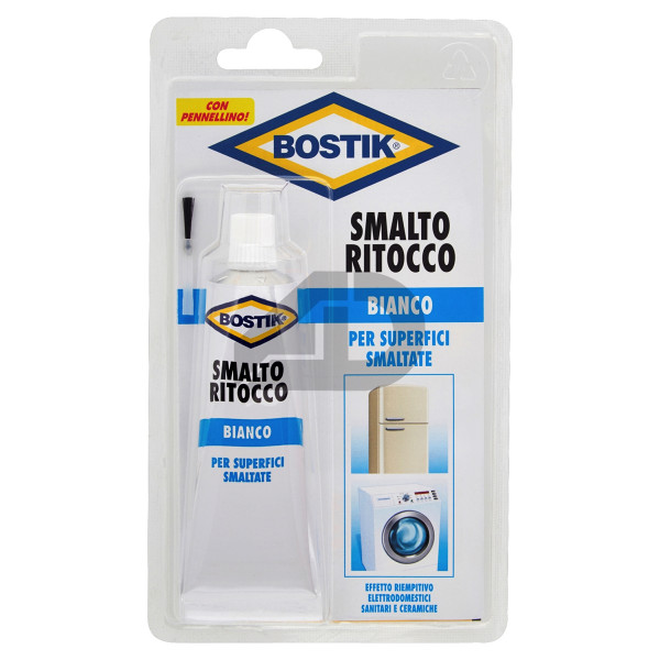 Smalto ritocco per superfici smaltate Bostik D2449 65 ml bianco