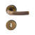 Maniglia Hoppe Tokyo con rosetta e bocchetta tonda diametro 52 mm ottone bronzato per porte da interni