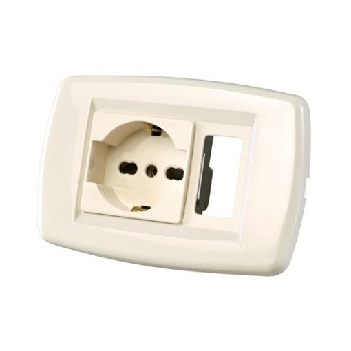 Frutto presa 10-16a 2p+t 250v~ (stand. ital.10/16a