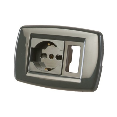 Frutto presa 10-16a 2p+t 250v~ (stand. ital.10/16a