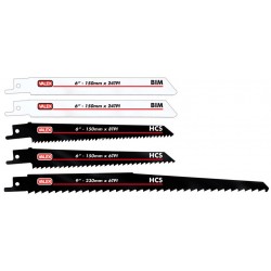 Set lame 150-230 mm taglio legno-metallo (5 pz)