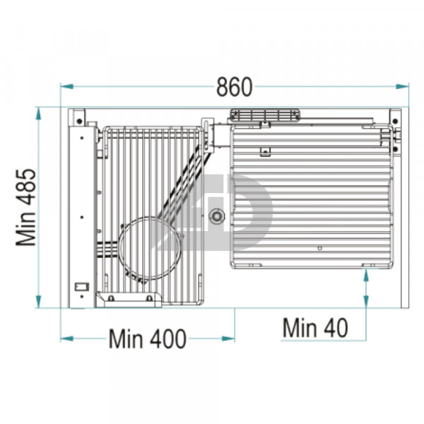 Sistema estraibile angolare basso con 4 cesti Inoxa Dynamic corner apertura destra