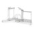 Sistema estraibile angolare basso con 4 cesti Inoxa Dynamic corner apertura destra