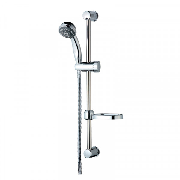 Saliscendi Star 3 funzioni cromato 150 cm anticalcare con portasapone Star