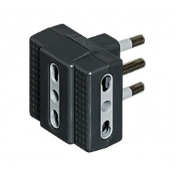 Adattatore tris 3 x 2p+t 10/16a colore grigio