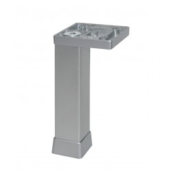 Piedino quadrato 25x25 allum.anod.cm.10