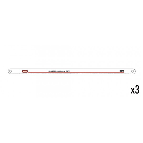 Lama per seghetto 300 mm 24 denti bi metal (3 pz)