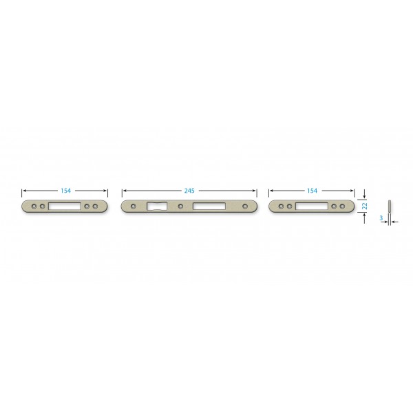Set controp. serr.multipunto nero antracite (3 pz)