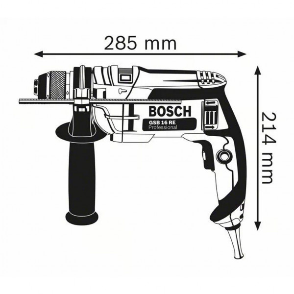 Trapano con percussione bosch gsb 16 re professional 750 w 2,3 nm 2,2 kg