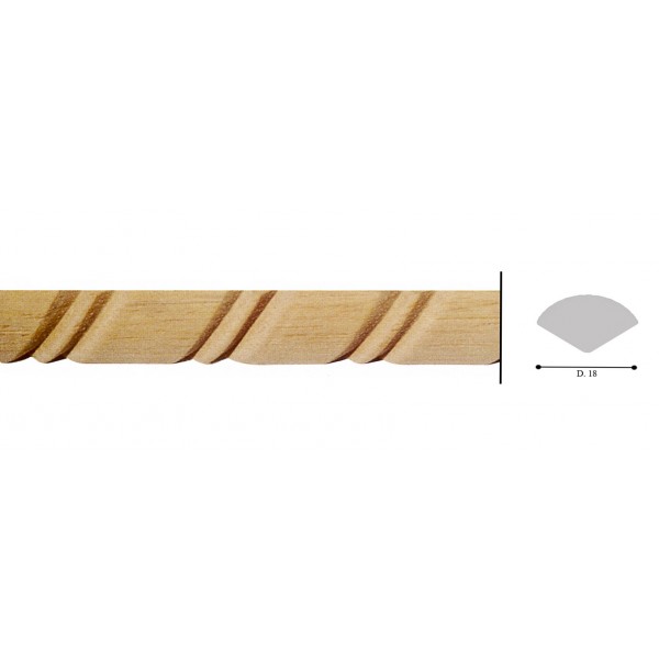 Cornice in legno art. 23/18 mm.12x12