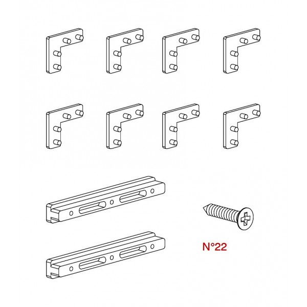 Alu doors - set per ante alluminio profilo 45°