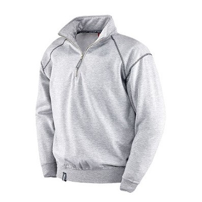 Felpa da lavoro con cerniera corta cermis - tg. xl - grigio
