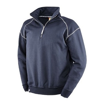 Felpa da lavoro con cerniera corta cermis - tg. xxxl - blu