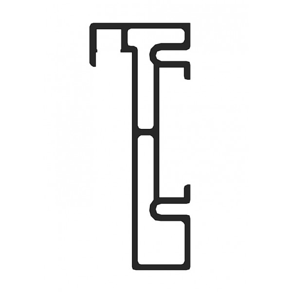 Alu doors - montante orizzontale alluminio anod.